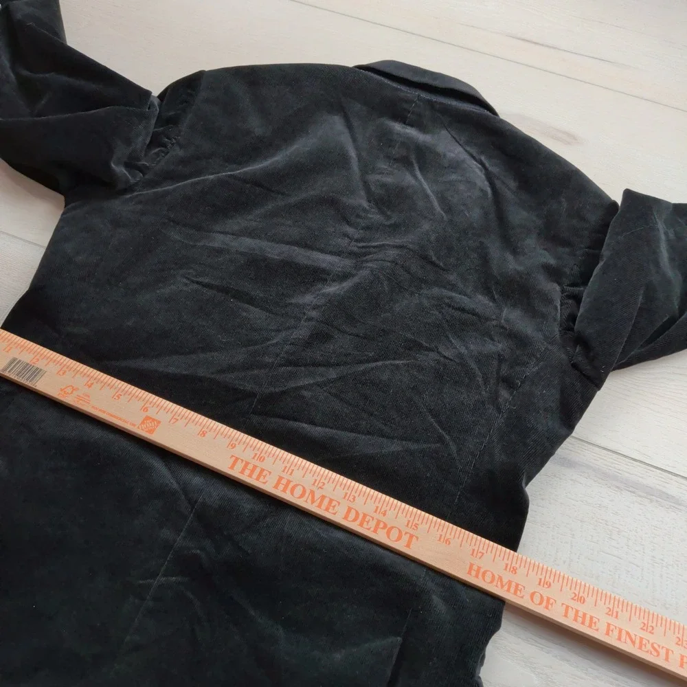 Banana Republic Corduroy Blazer Mens 38R Black Two Button Sport Coat Jacket